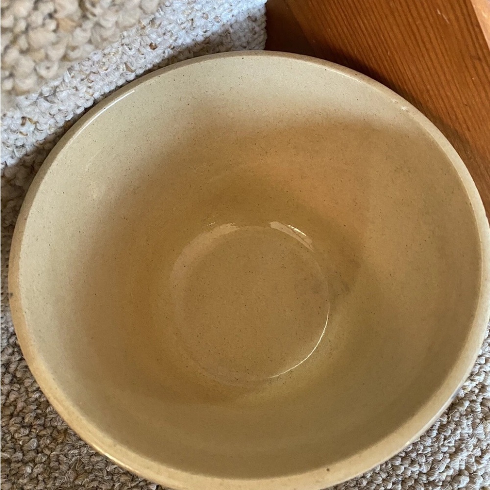 Vintage Robinson Ransbottom Pottery Roseville, OH Mixing Bowl Blue Spongeware - Picture 2 of 12